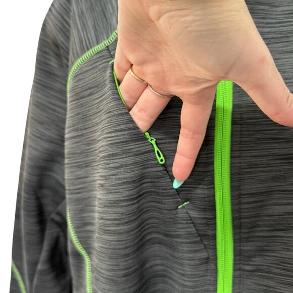 North End Sport Ladies Xbox Gray Green Track Athletic Full Zip Jacket Size XL - Picture 8 of 10